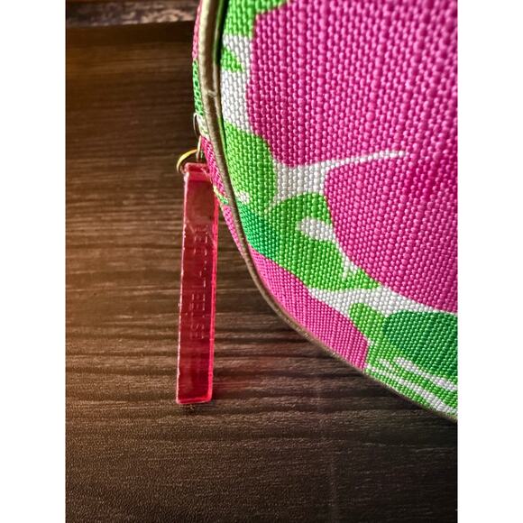 6/$25 Lilly Pulitzer for Estée Lauder Pink and Green Floral Cosmetic Makeup Bag - Picture 10 of 10